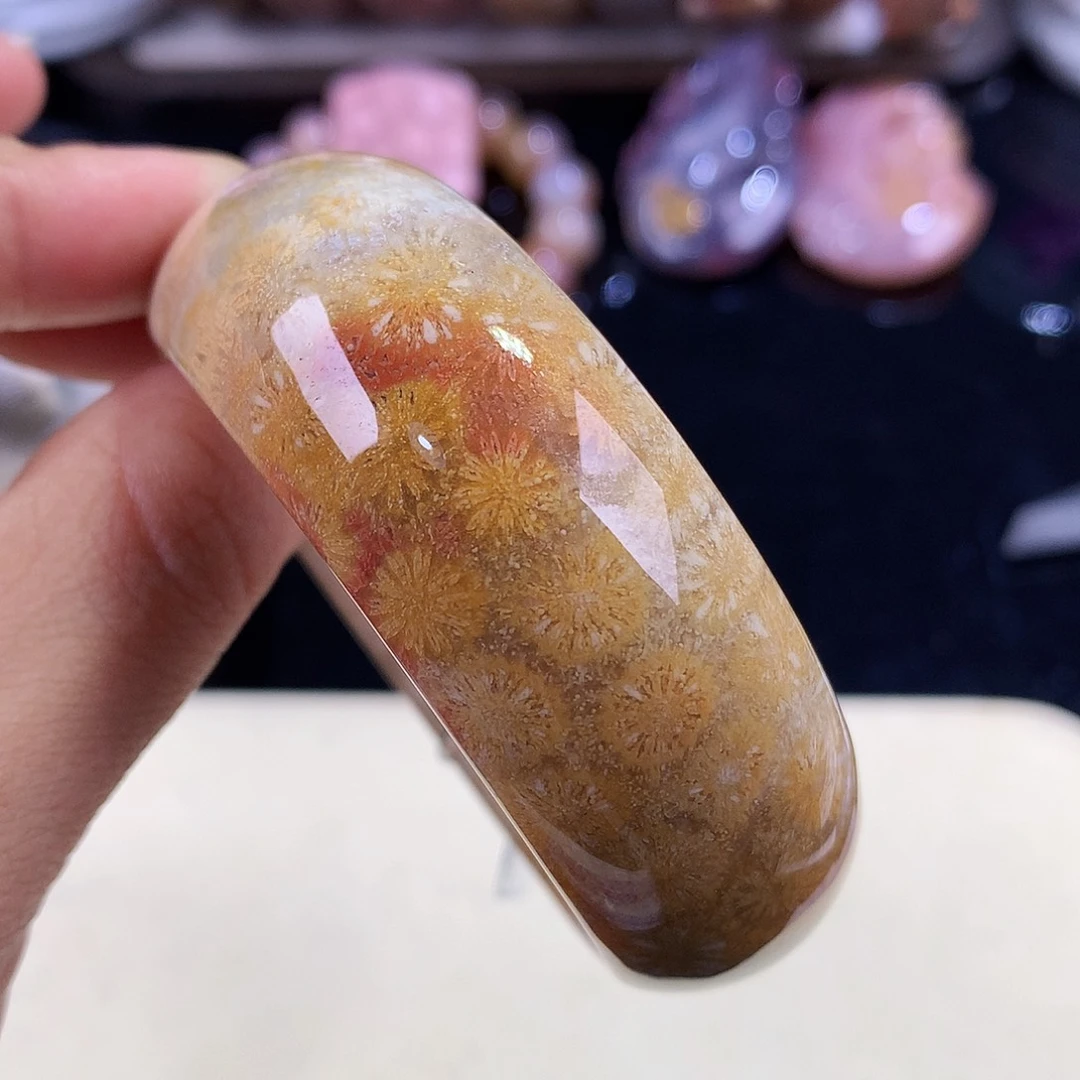 硅化珊瑚（珊瑚玉）未镶嵌吊坠(赠链)（26号精美手镯52圈