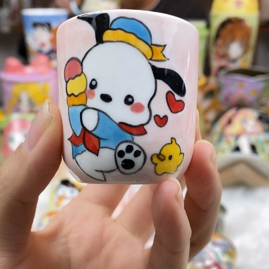 瓷片董董文创手绘陶瓷