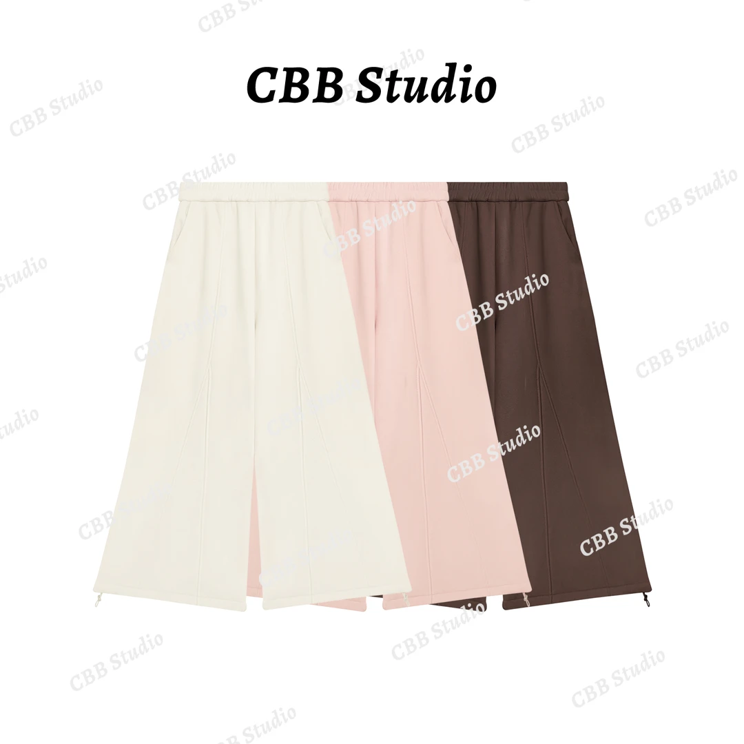 BeiBei【绵绵】秋冬保暖不臃肿显瘦高腰阔腿裤子