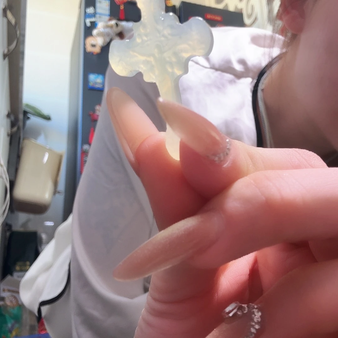 蛇纹石玉十字未镶嵌