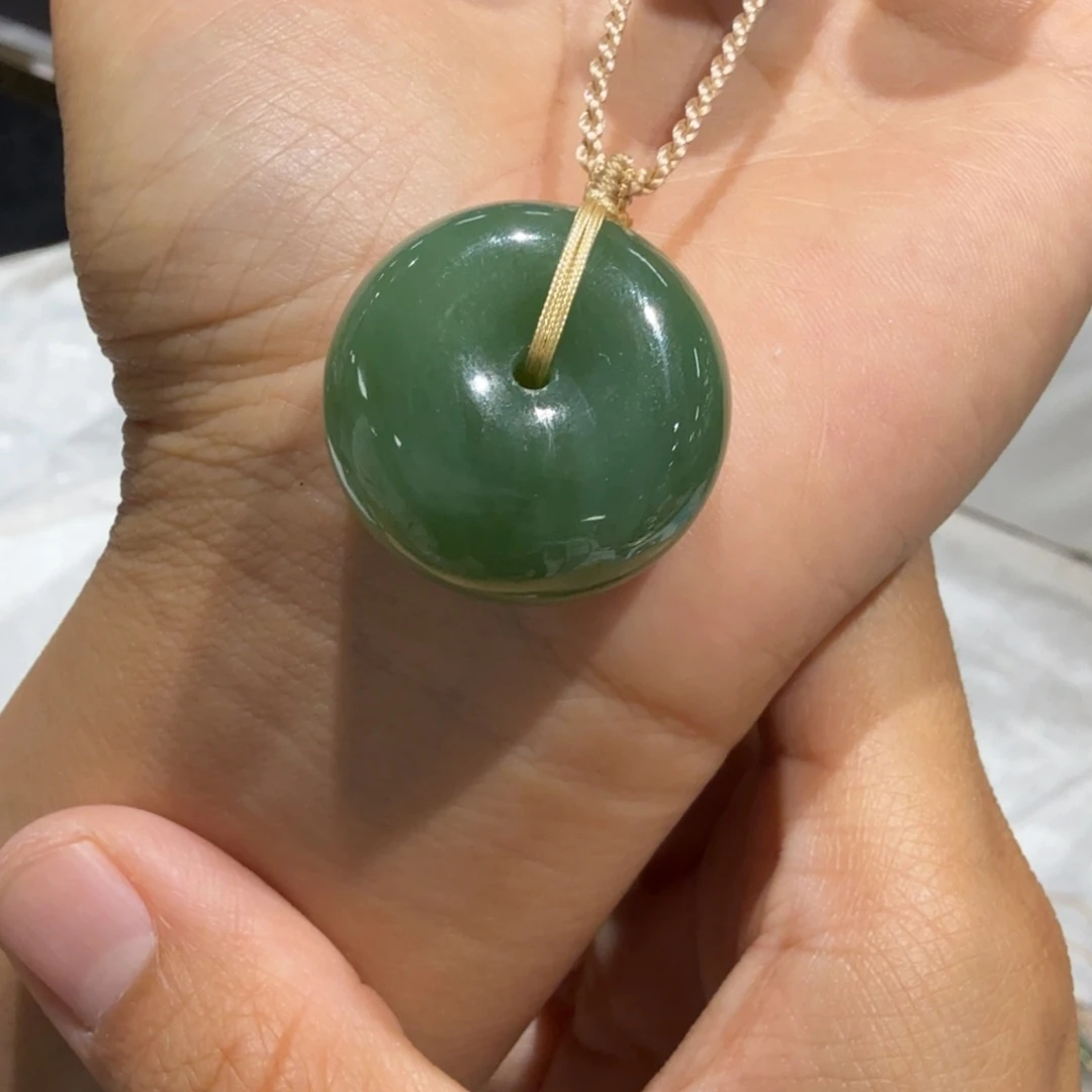 和田玉未镶嵌颈饰碧玉猫眼平安扣豹哥Ｆ多样性拍一发一