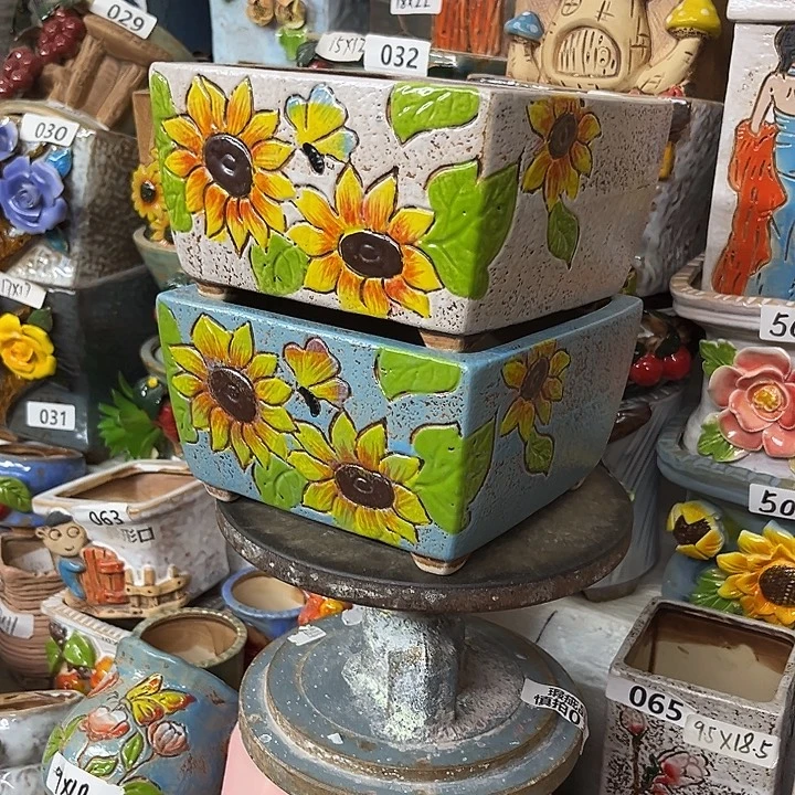 粗陶材质多肉花盆