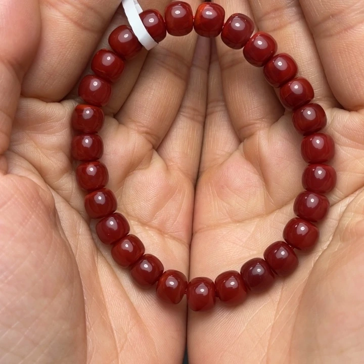 南红玛瑙原矿手串8未镶嵌个****丶