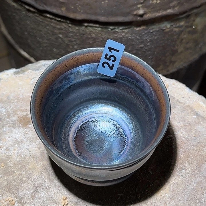 茶盏琢泥窑柴烧开窑