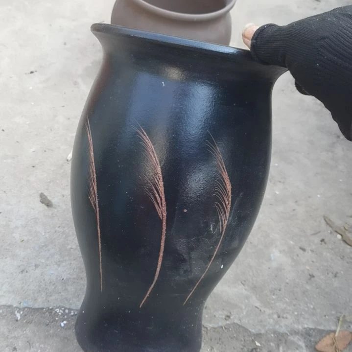 红陶17/28瑕疵一个盆