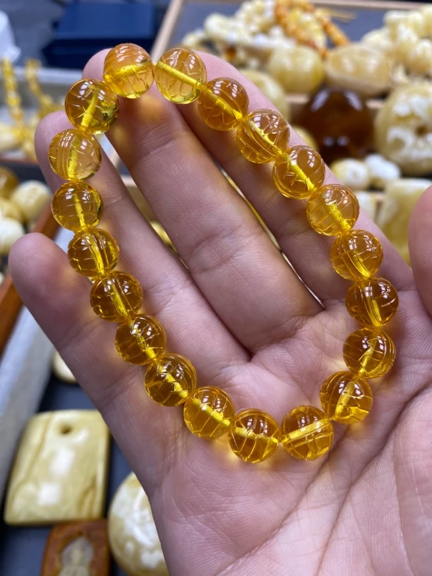 9mm富甲天下手串琥珀