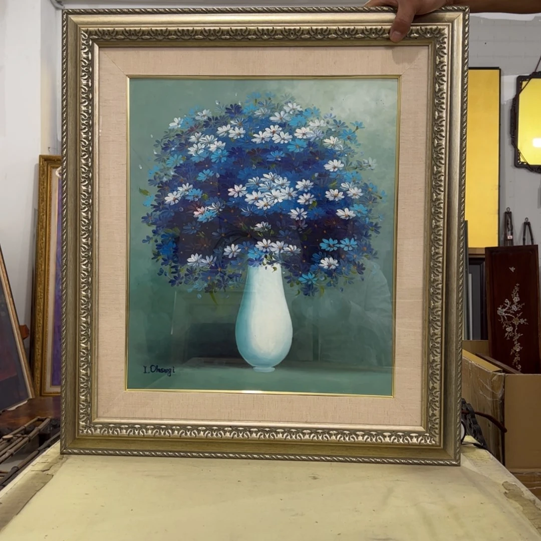 可***乐绘画屏风框画茶空间设计