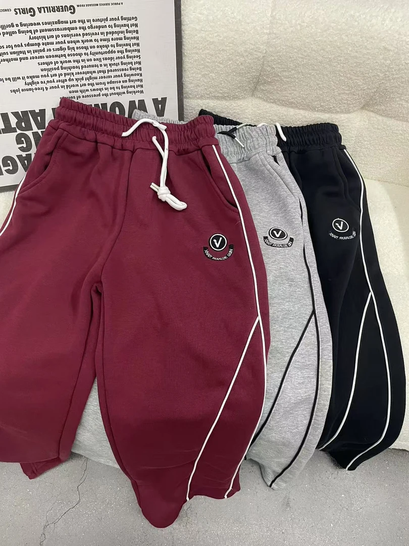 412376《现》优选儿童休闲舒适时尚洋气百搭加绒休闲裤