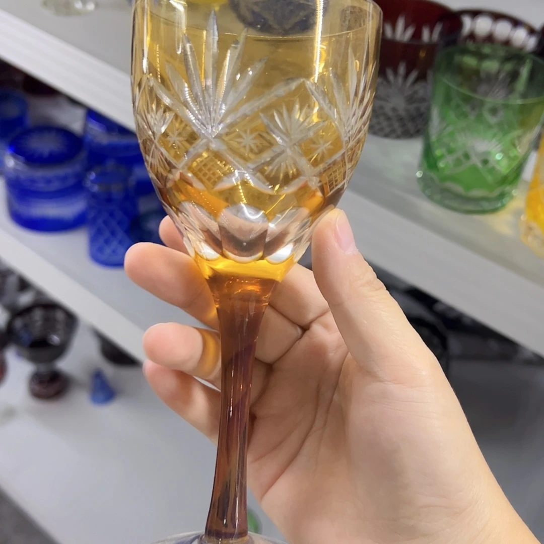 水晶玻璃平底款微瑕一个