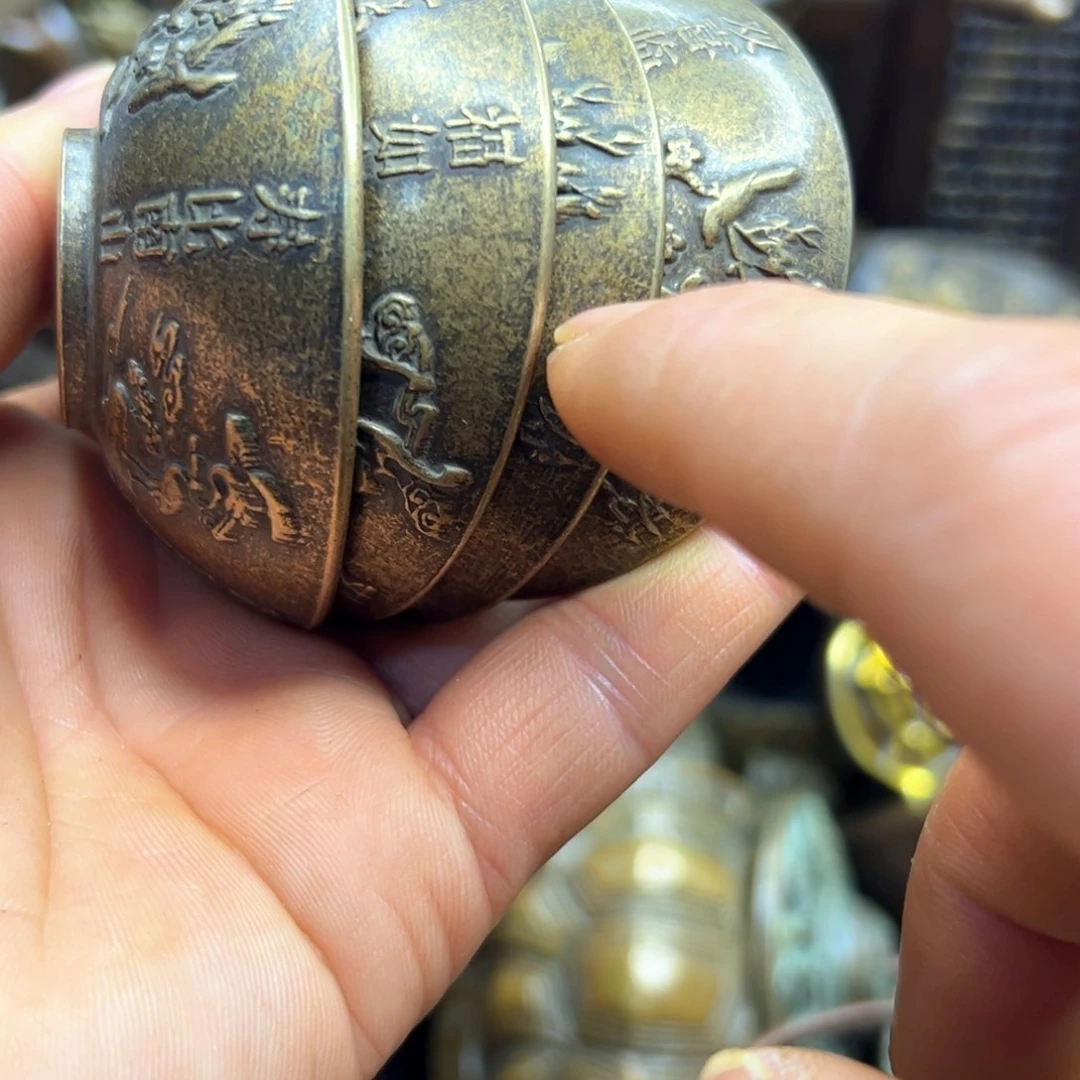 铜摆件欢迎欢迎你