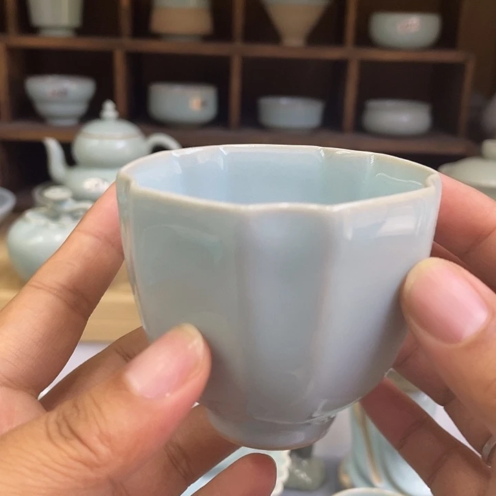 杯子不开片汝窑闻香杯