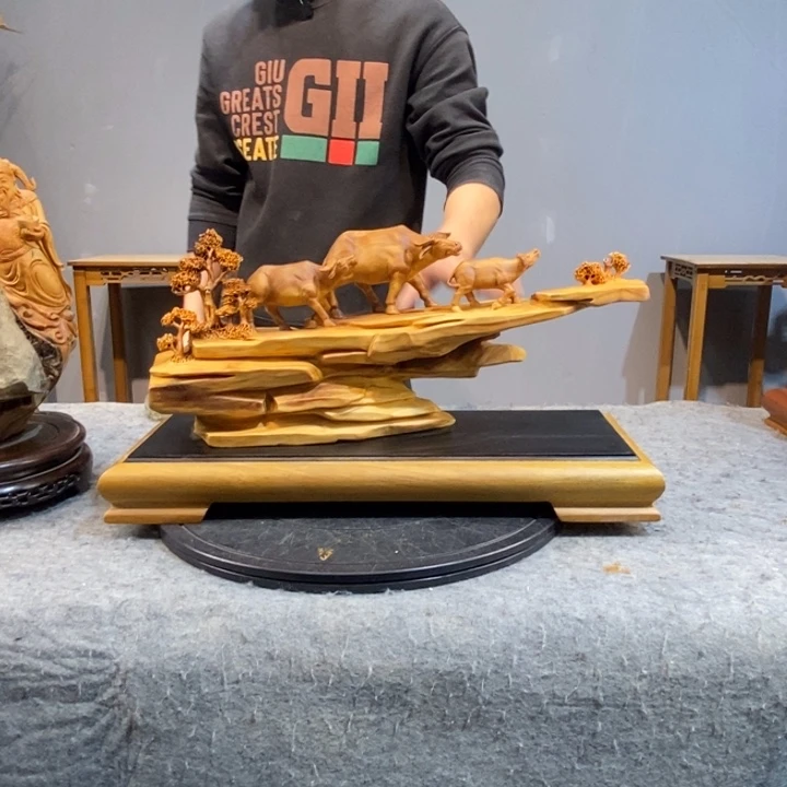 柏木木雕工艺品摆件