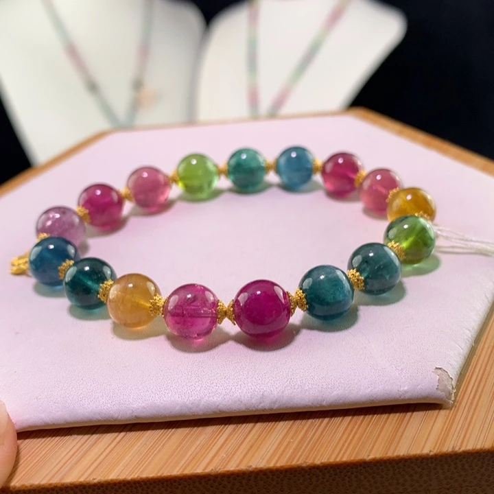 双色碧玺手链未镶嵌