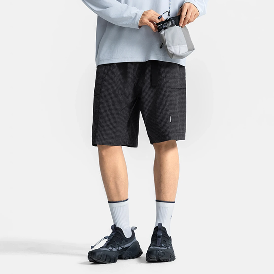 R李宁户外CF溯｜运动短裤防晒防风防泼水男子宽松工装裤AKSV229