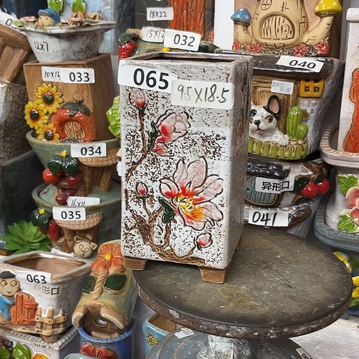 粗陶材质多肉花盆