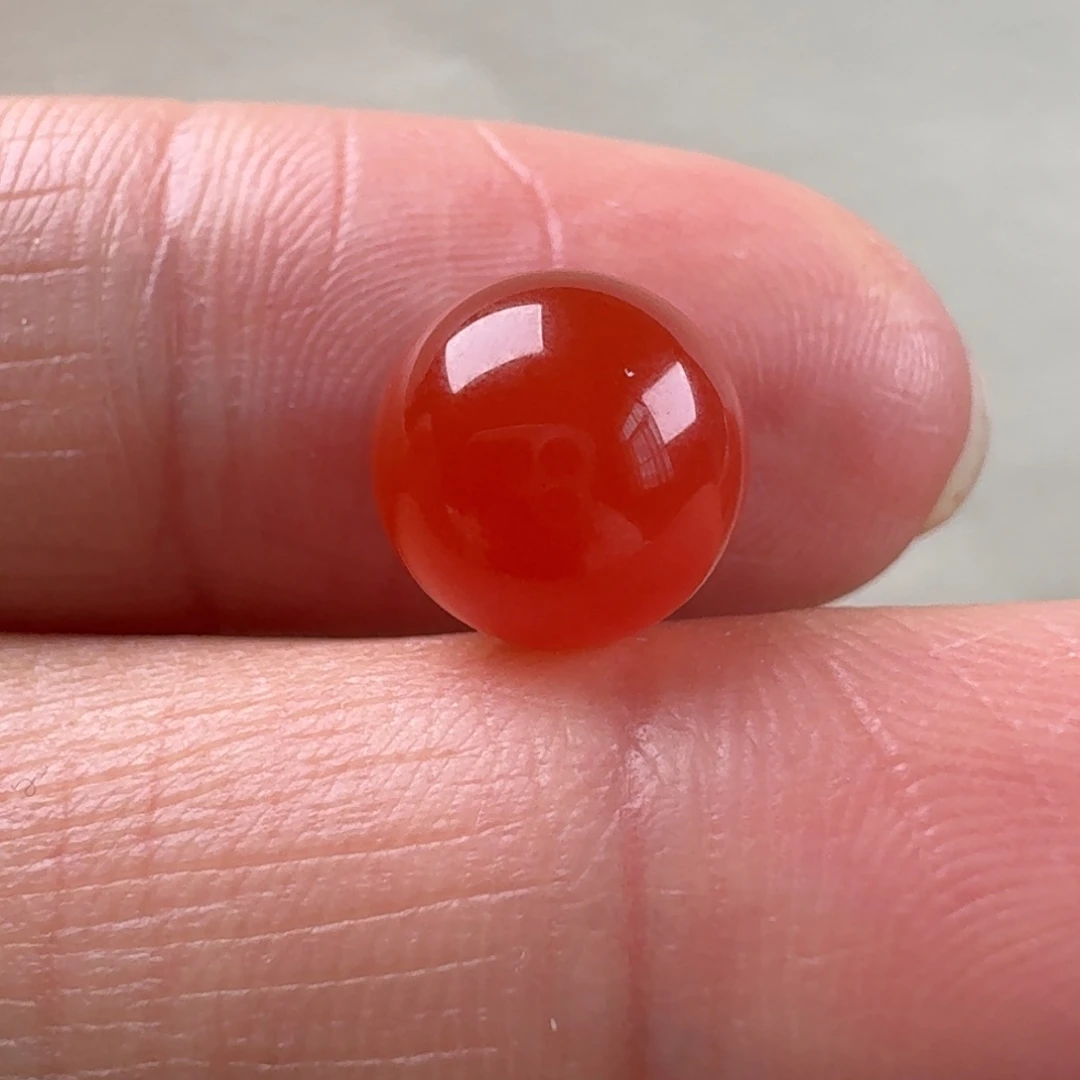 南红玛瑙未镶嵌圆珠单珠8.8