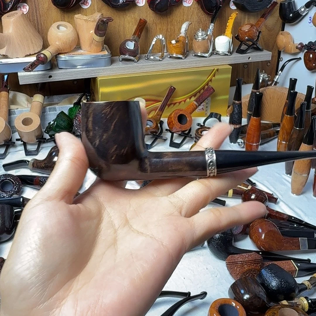 静***海石楠木烟斗直杆撞球