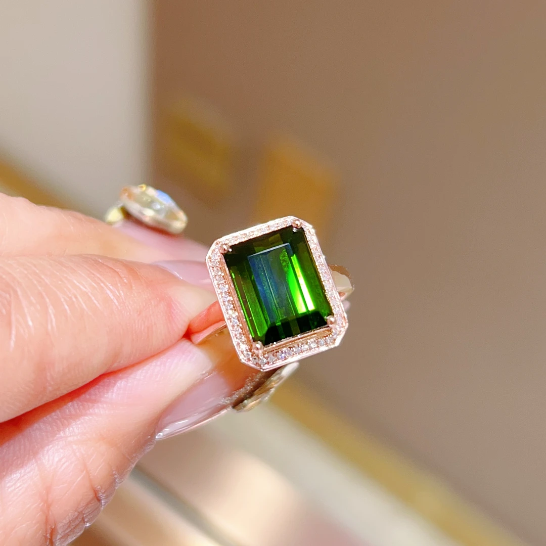 5.88ct 18k金镶嵌碧玺戒指 4920