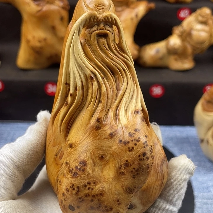 柏木（崖柏）寿星手把件