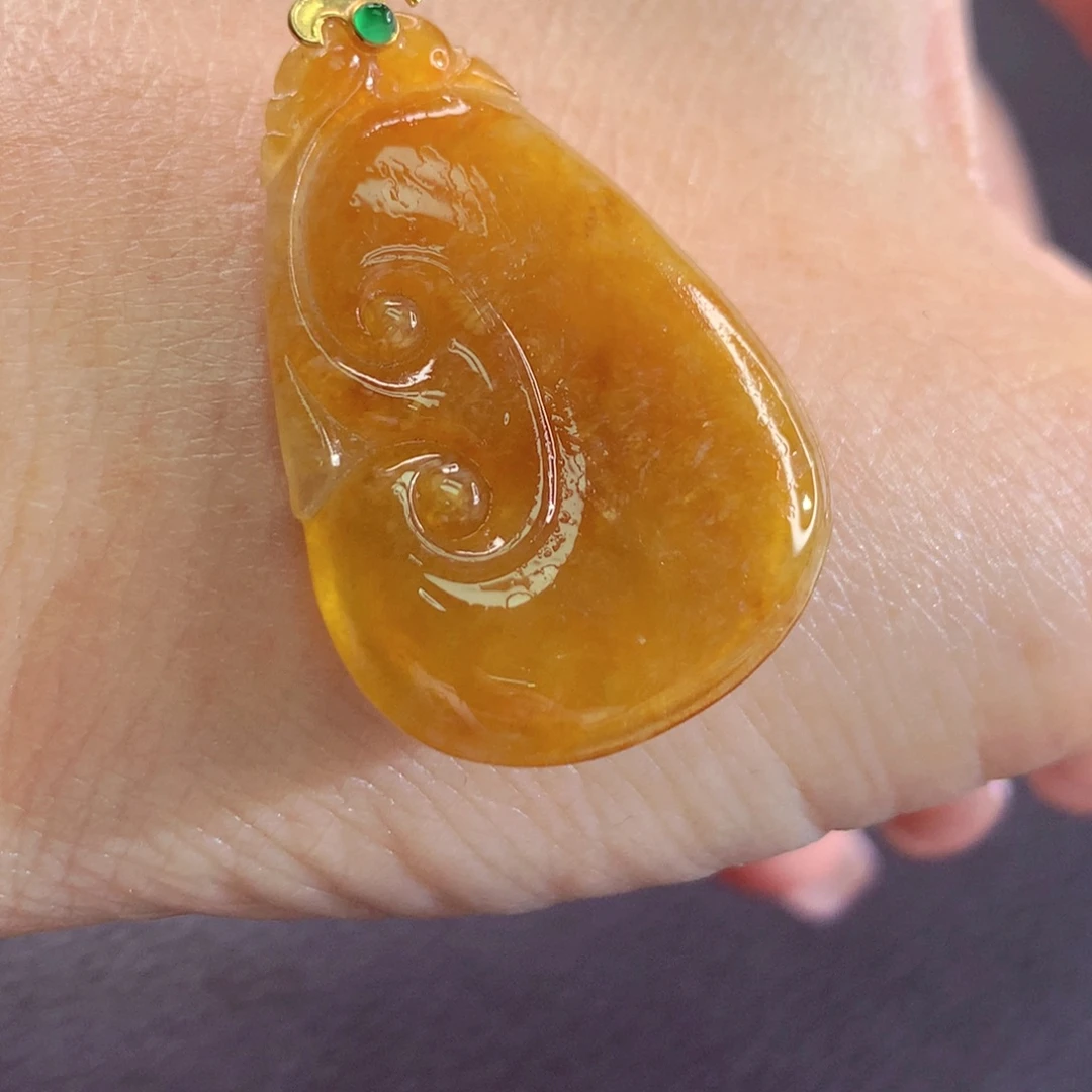 定制翡翠18K金镶嵌翡翠
