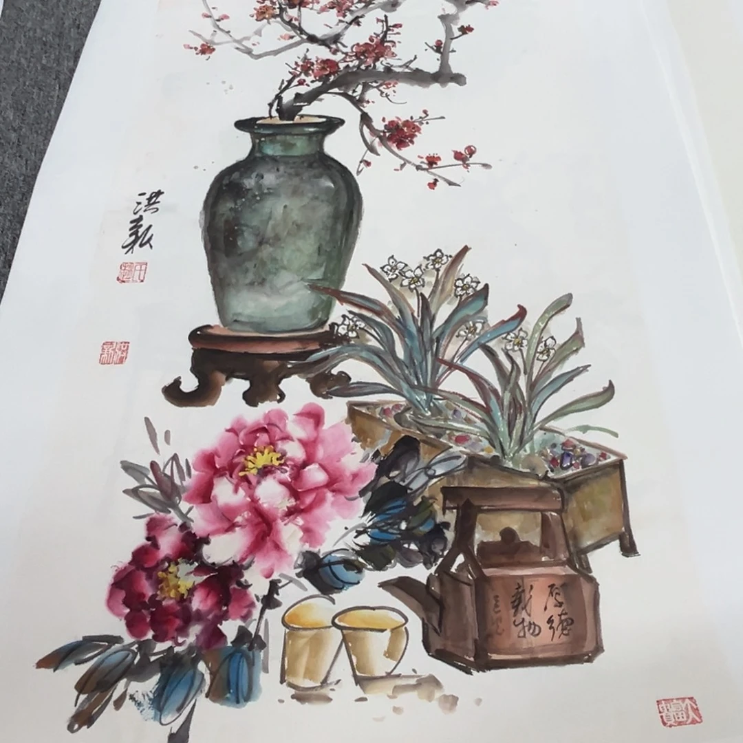 国画绘画作品多次三尺