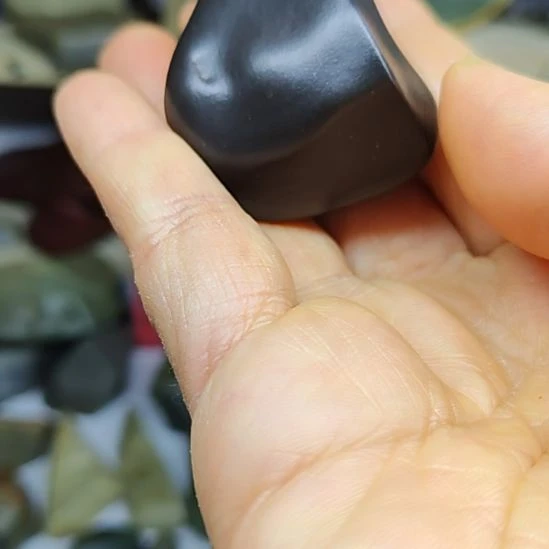 石材原石摆件黑泥