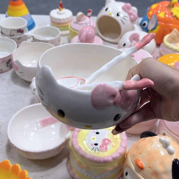 三个大头碗陶瓷陶瓷陶瓷