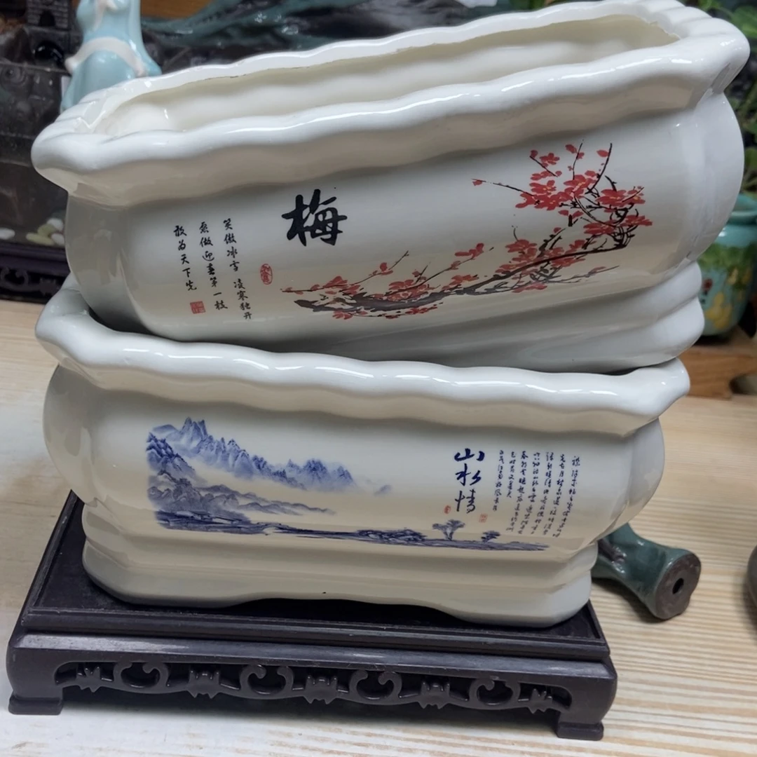 瓷片陶瓷花盆陶瓷艺术