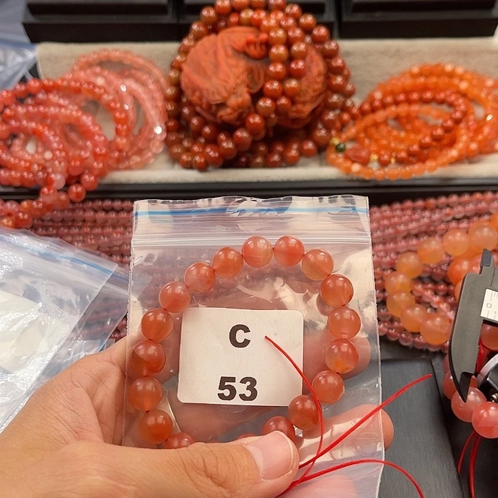 南红玛瑙未镶嵌多样性发货默认微瑕称重10mm