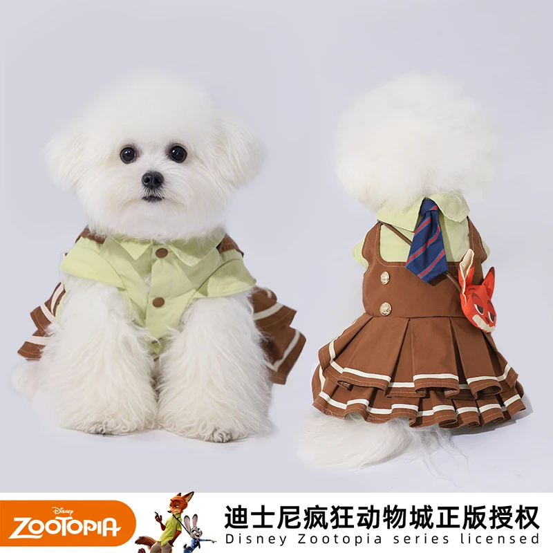 疯狂动物城狗狗衣服朱迪尼克春夏猫咪公主裙宠物