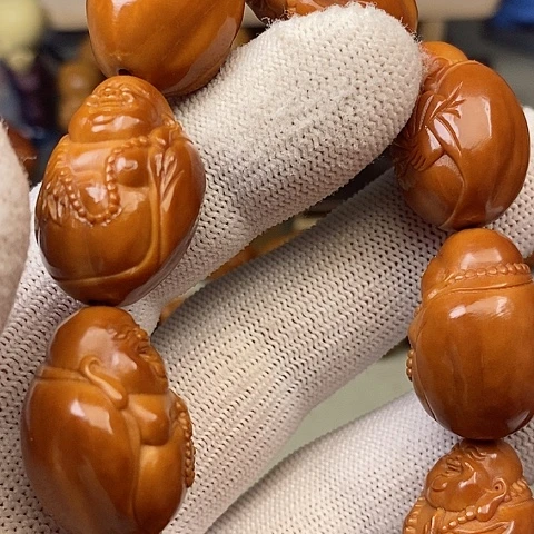 橄榄核手串/手链大*珂橄榄核光背弥勒