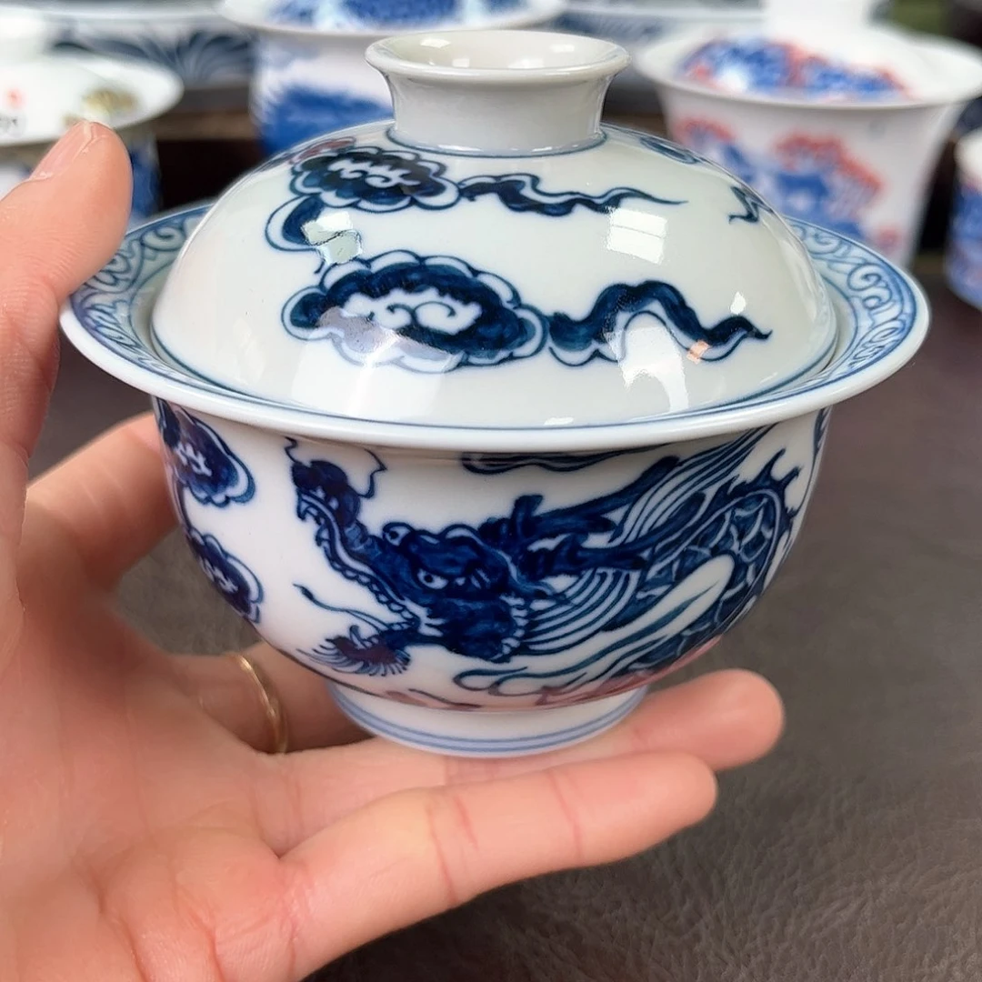 杯手绘高温瓷器瑕疵