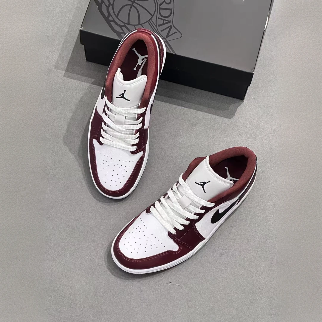 NIKE Air Jordan 1 Low AJ1白红黑 低帮复古篮球鞋 HF3148-102