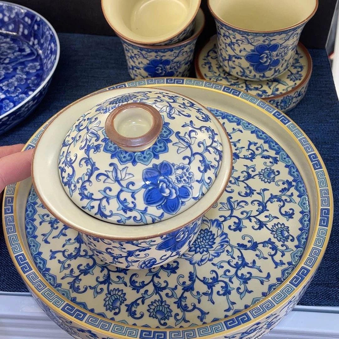 陶景德陶瓷盖碗茶具