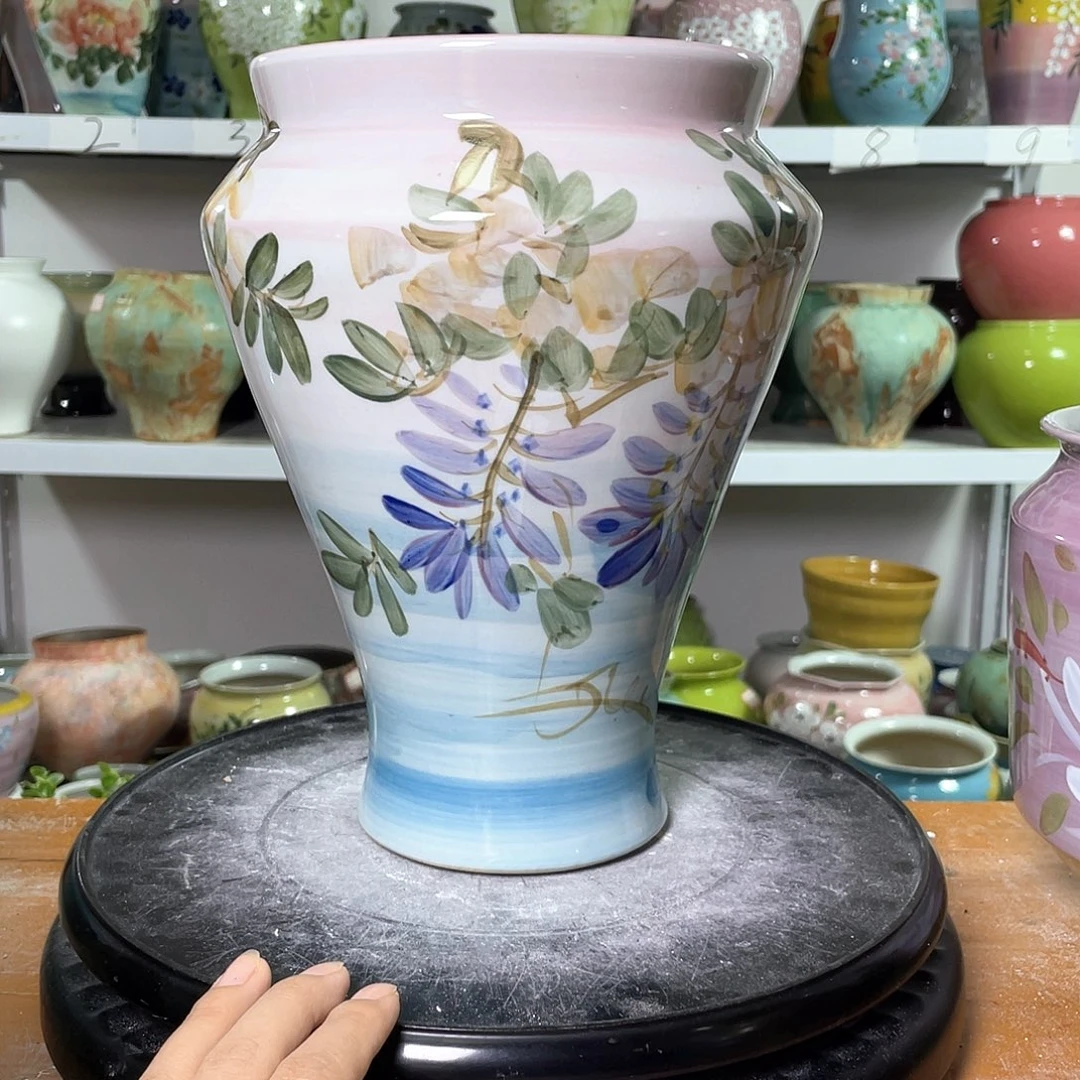 故**云景德镇陶瓷花盆微瑕