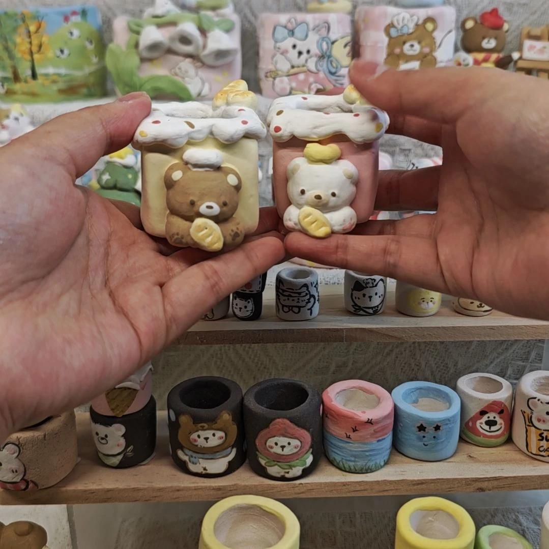 满29.9包邮手工花盆2个