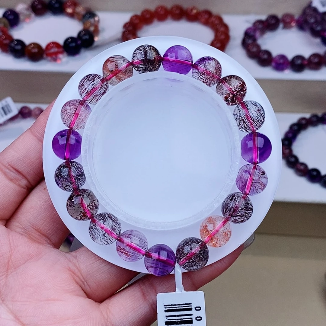 未镶嵌手链水晶黑加仑超七10+m