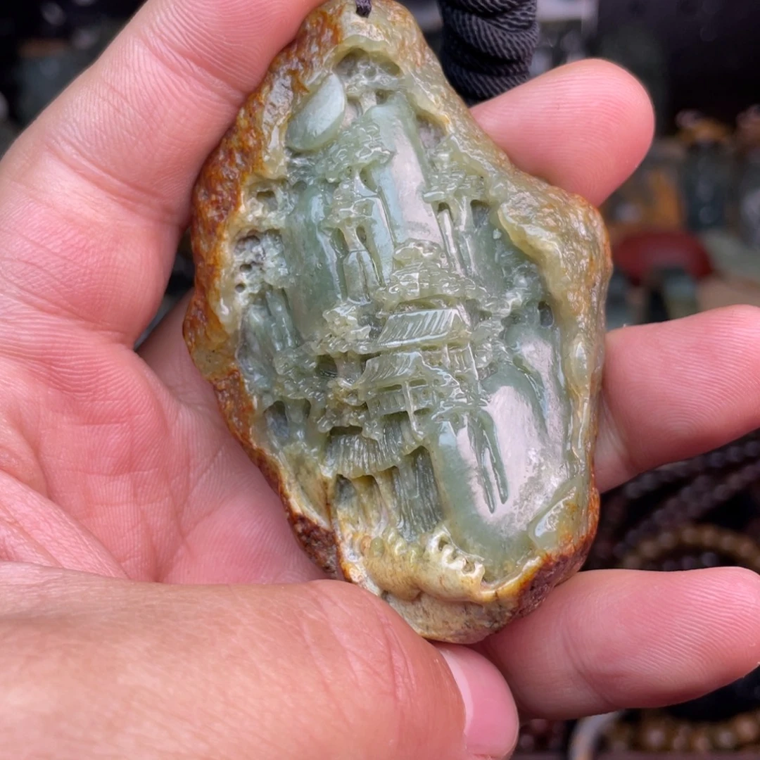 岫岩河磨玉（透闪石质玉）未镶嵌颈饰