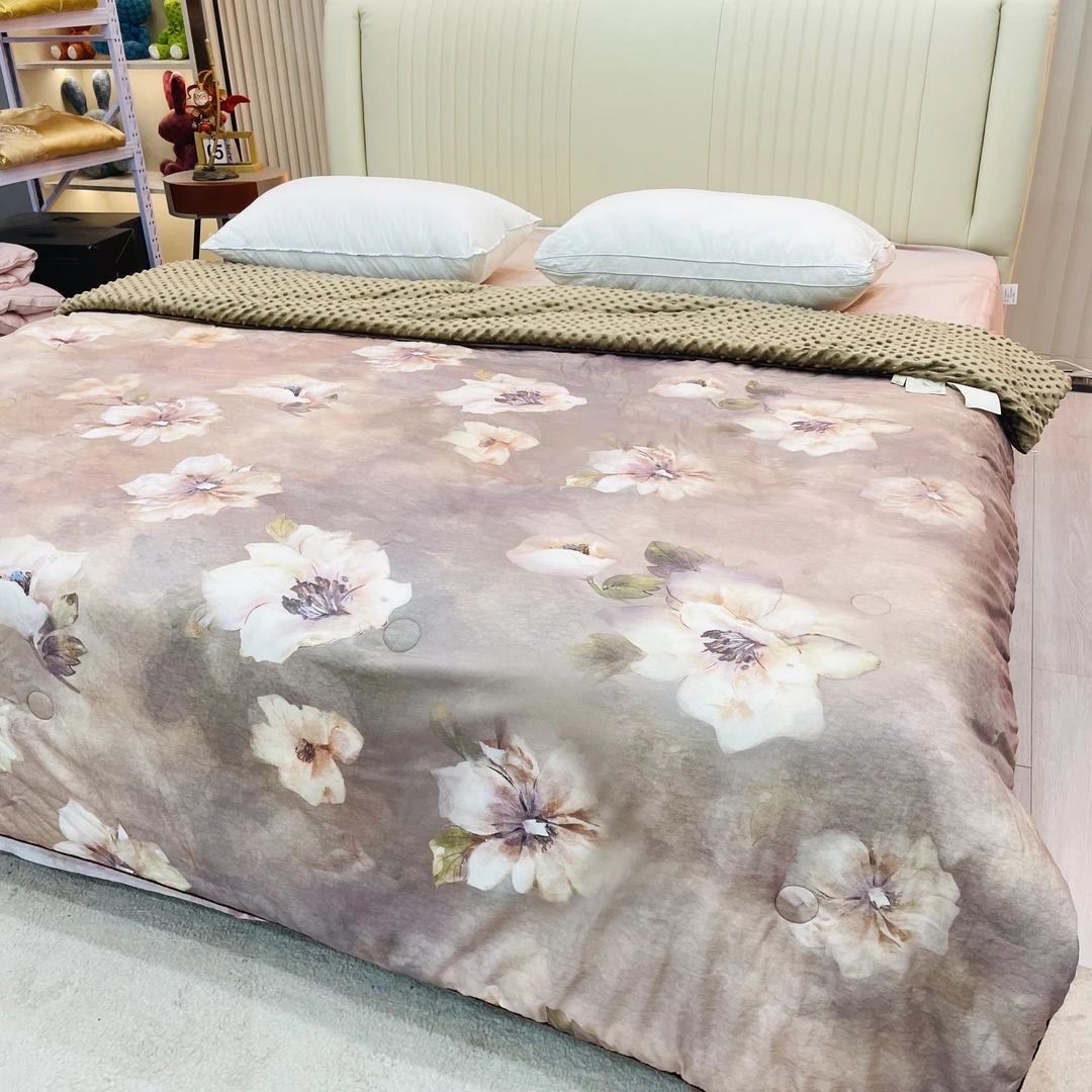 【星澜】200*230cm高端天丝贡缎婴肤绒豆豆被保暖冬被约2.9kg