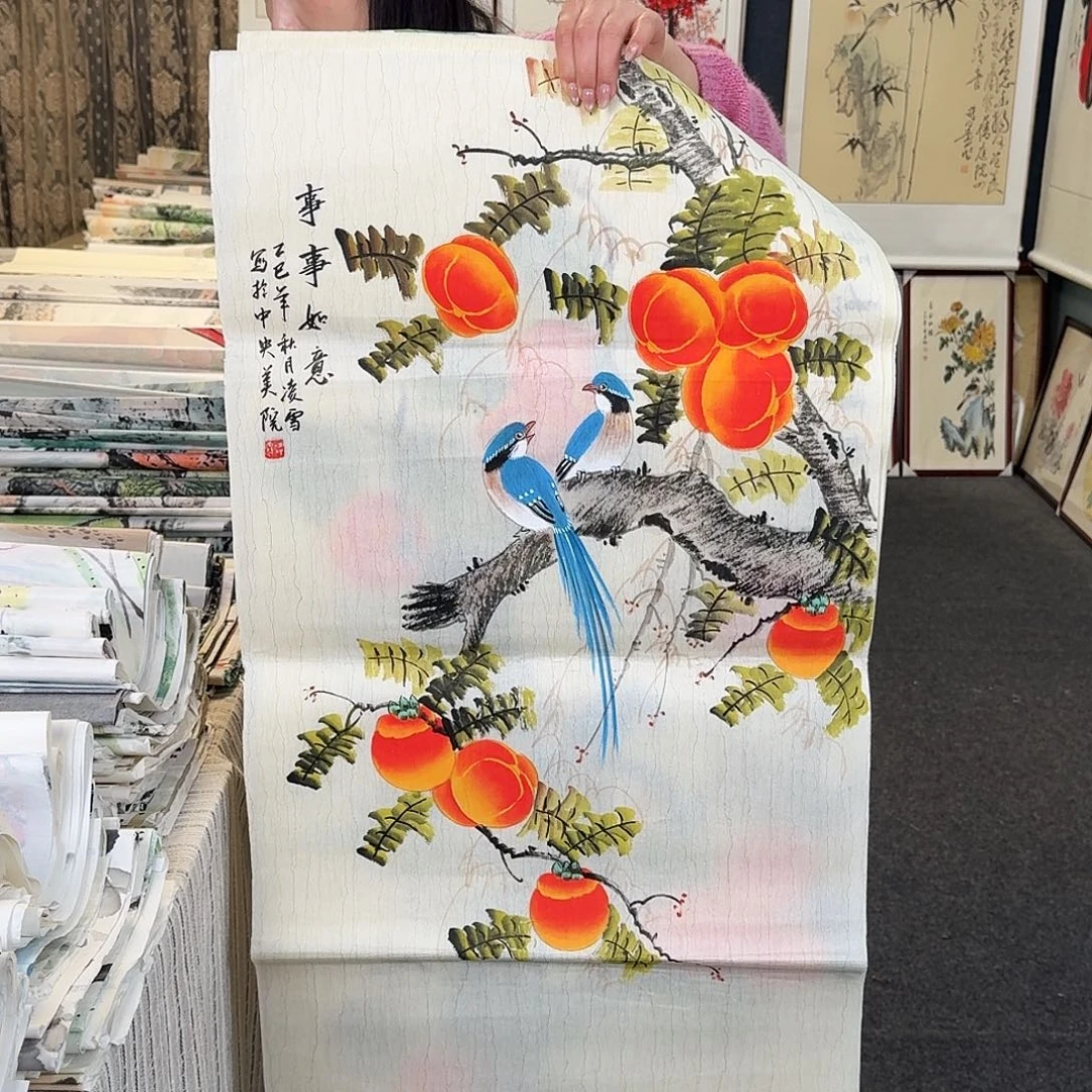纯手绘国画作品好看三尺
