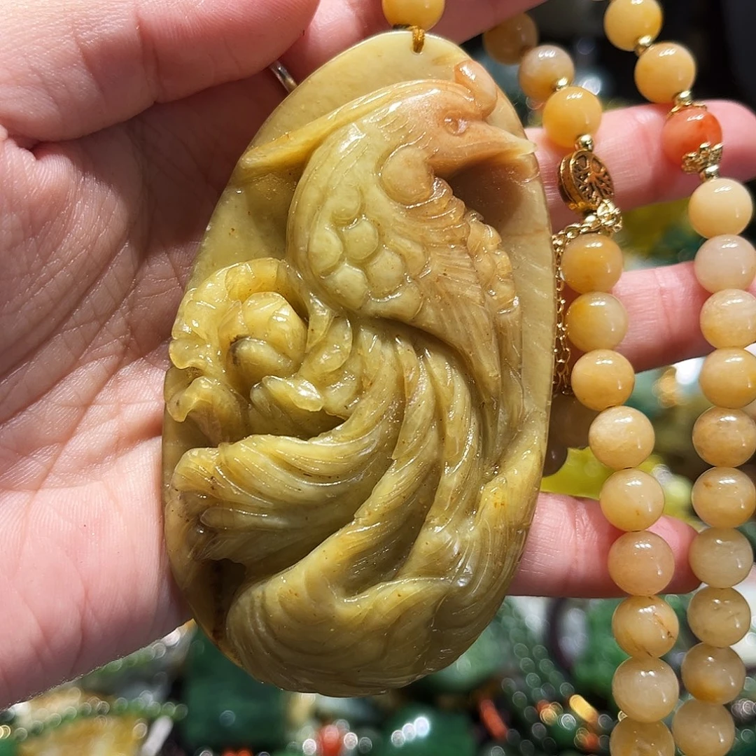 未镶嵌岫玉毛衣链