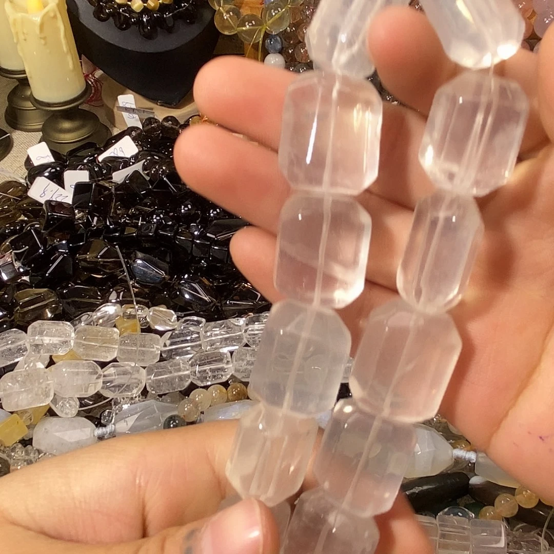 玛瑙/玉髓散珠白幽灵