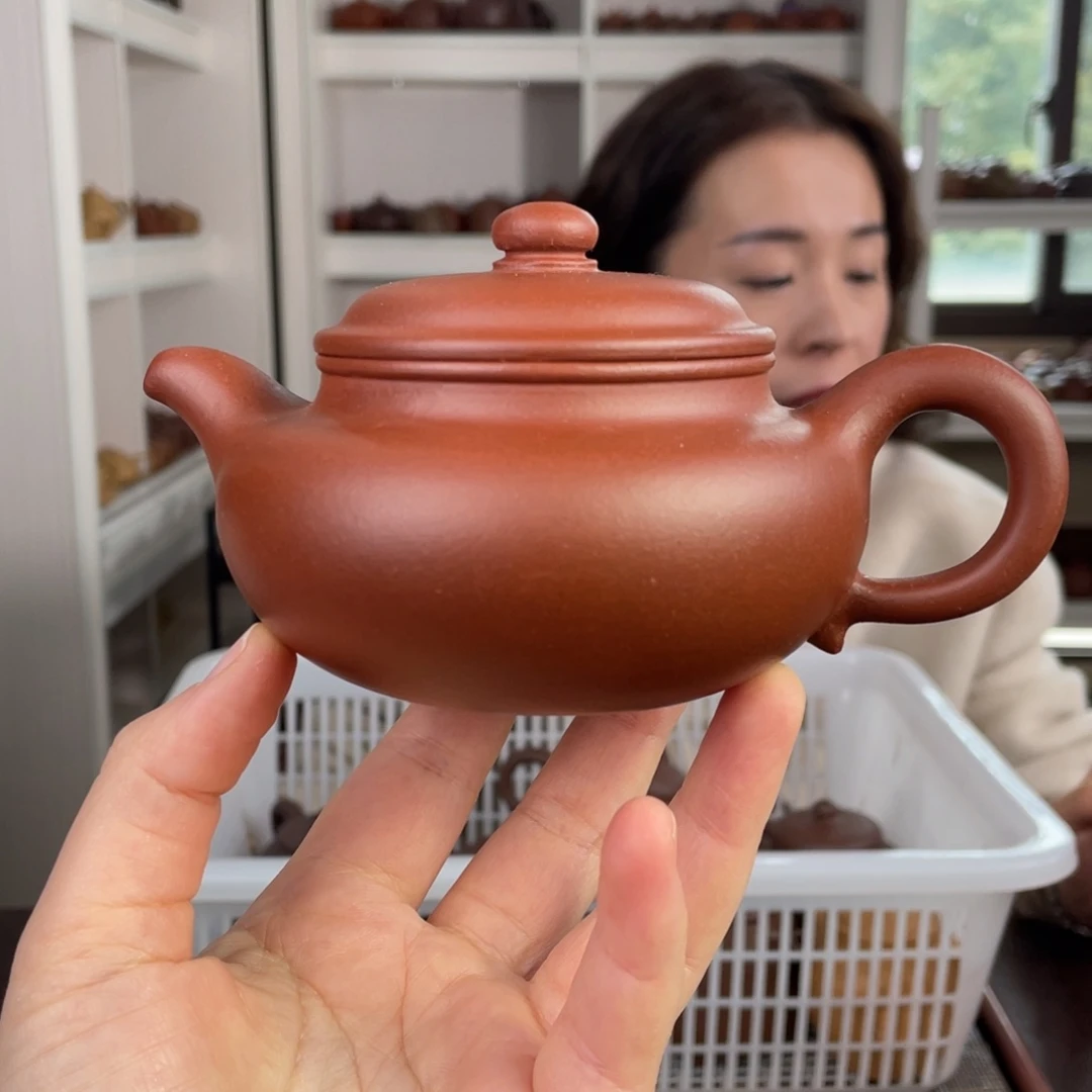 紫砂茶壶红清水仿古260cc