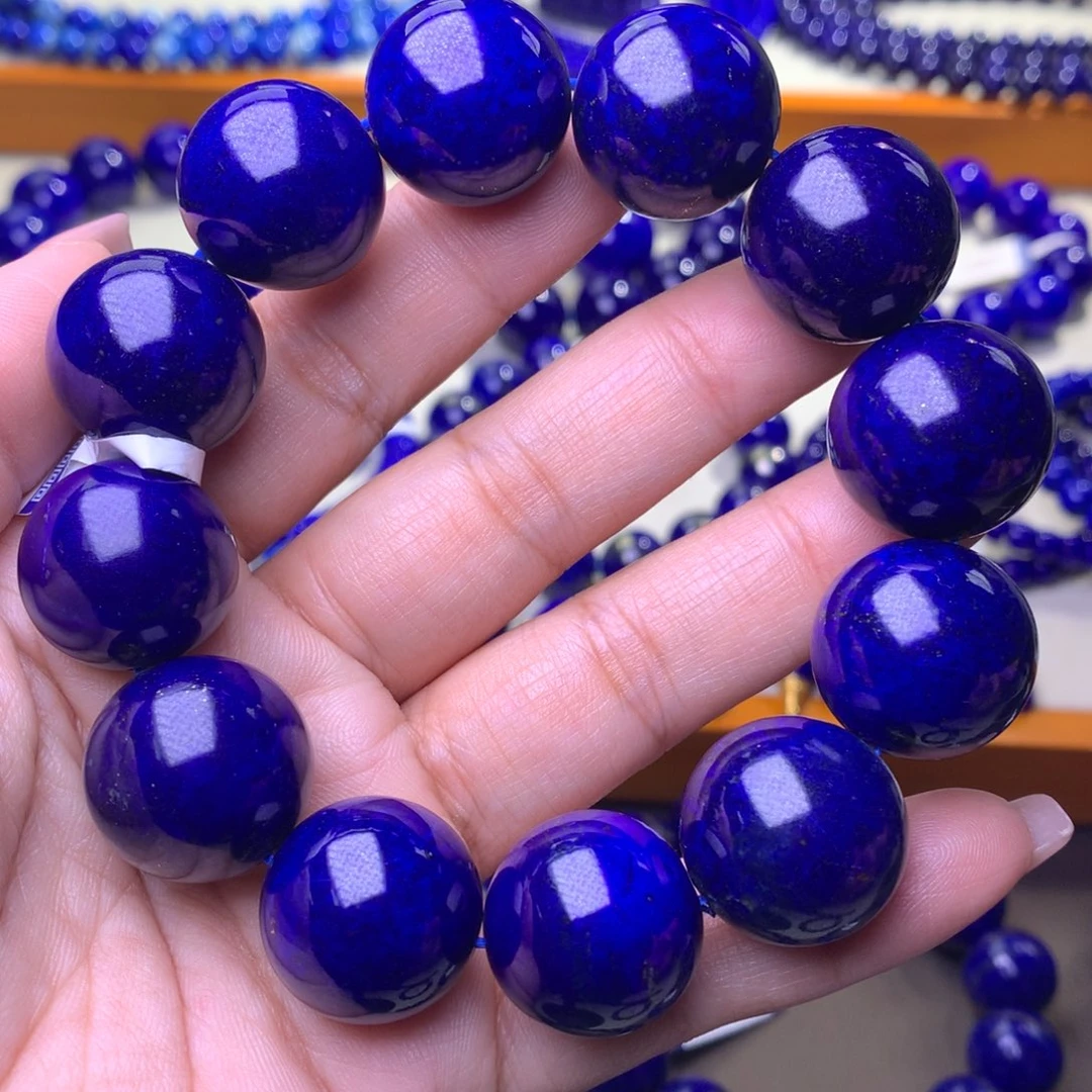 青金石未镶嵌手串19m