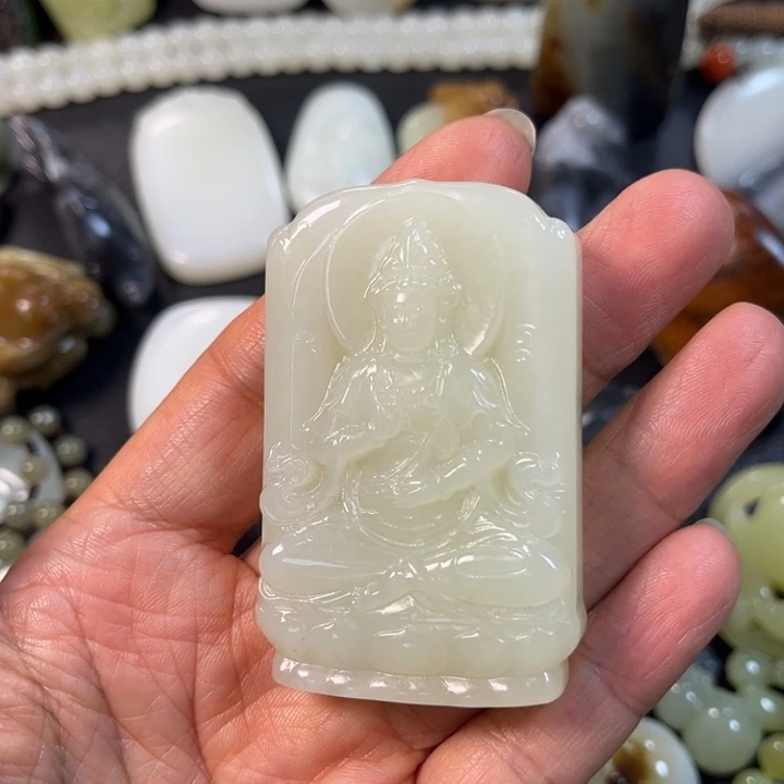 和田玉未镶嵌吊坠(不含链)