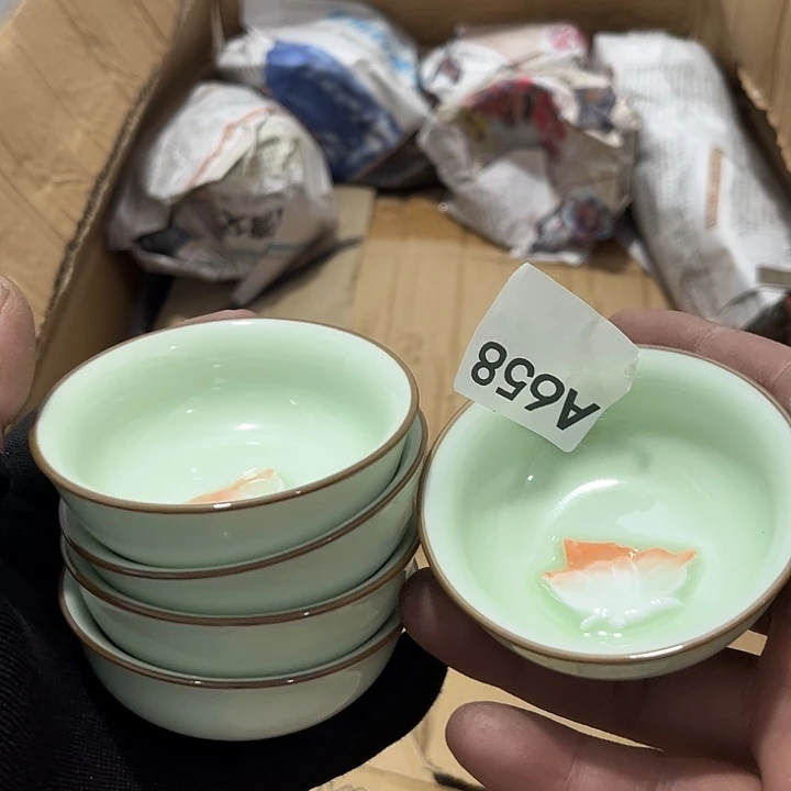 瓷片茶摆件工艺品摆件666