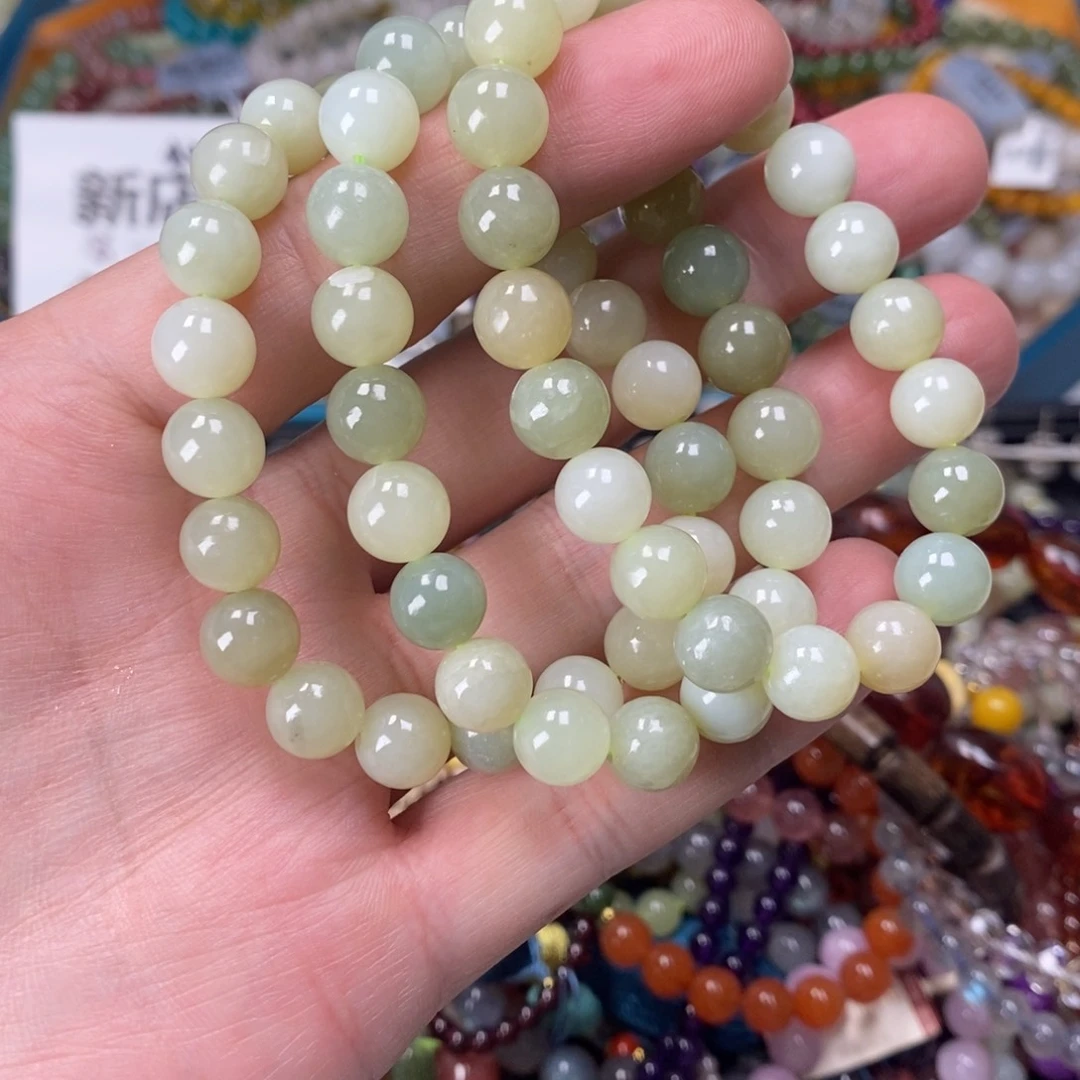 手链未镶嵌和田玉和田玉福利串 瑕疵 多样性发一