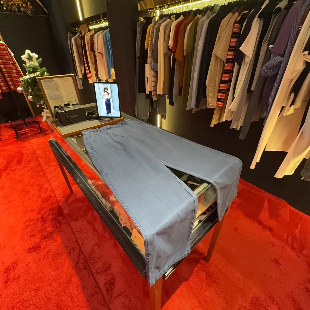 HM 25早春 限定蓝紫色帆布休闲工装裤#字母贴布#1276上新