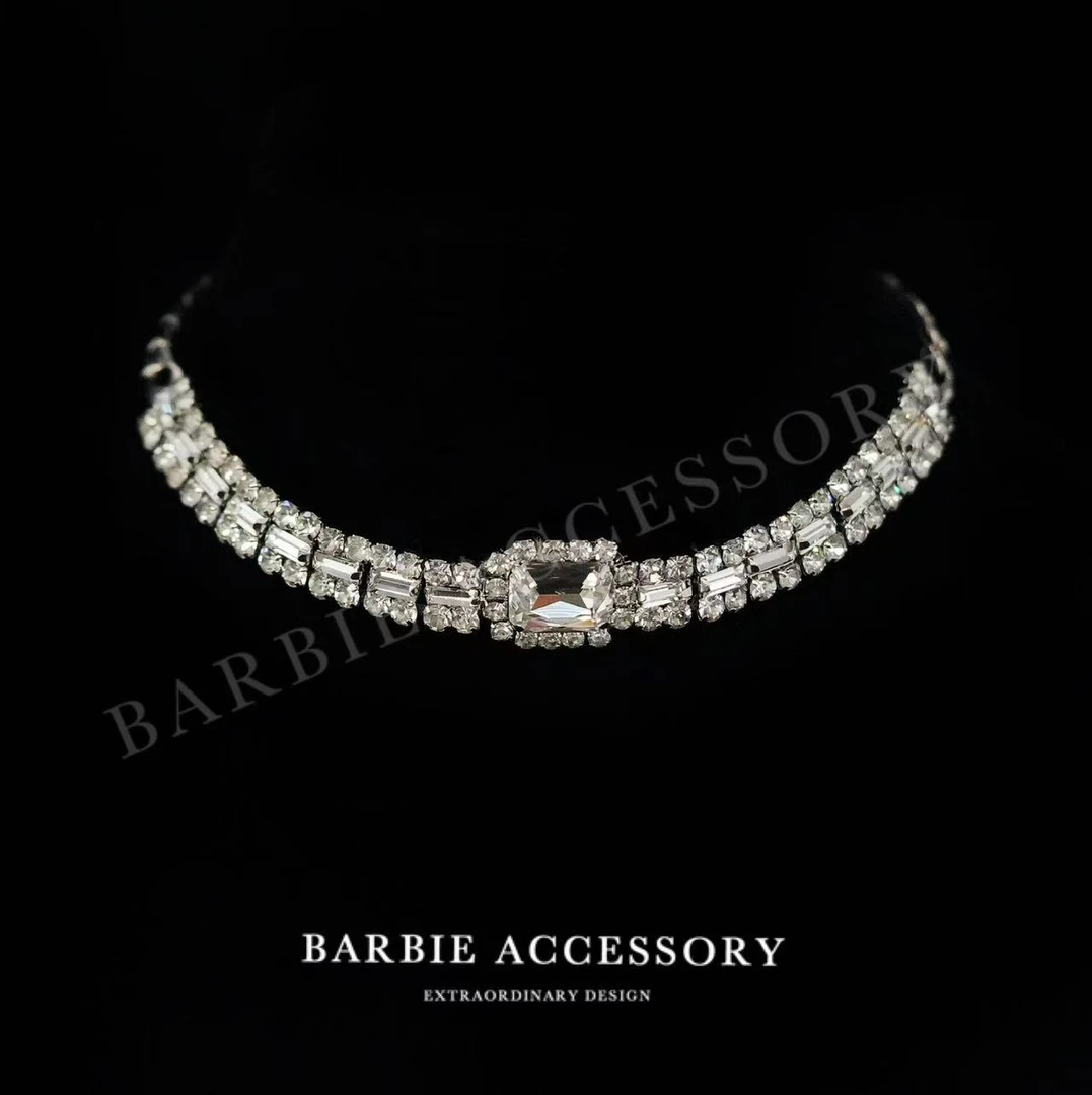 铜合金合成锆石项链 【星空梦际】法式既视设计款高级感绝美项链