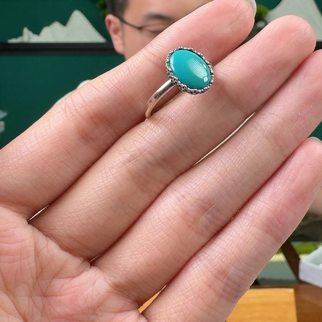 绿松石银S925镶嵌珠宝奇石4